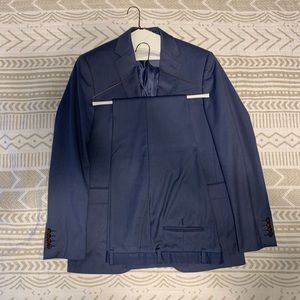 J. Ferrar Men's Slim Fit Blue Suit